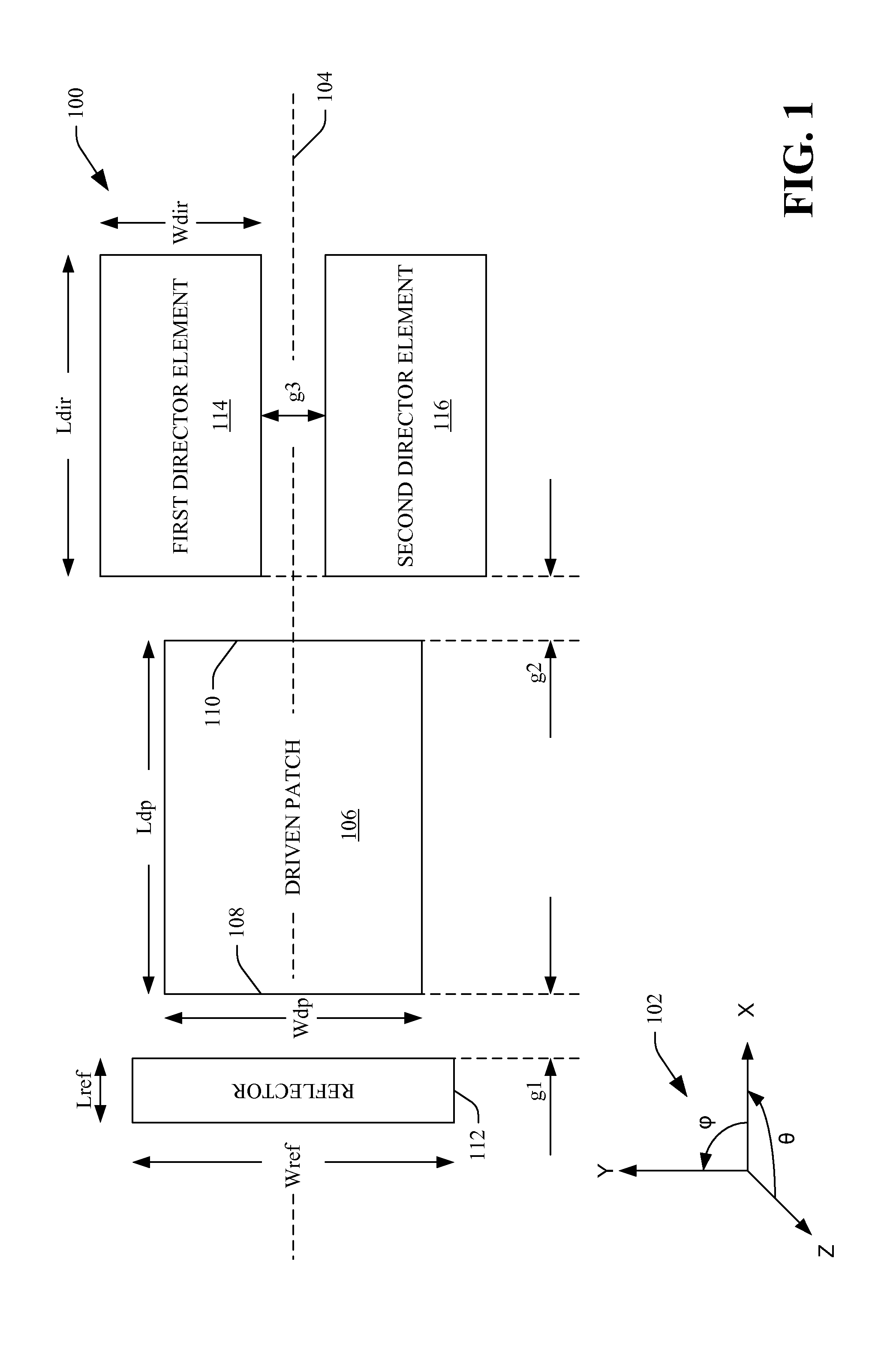 Wireless antenna for emitting conical radiation