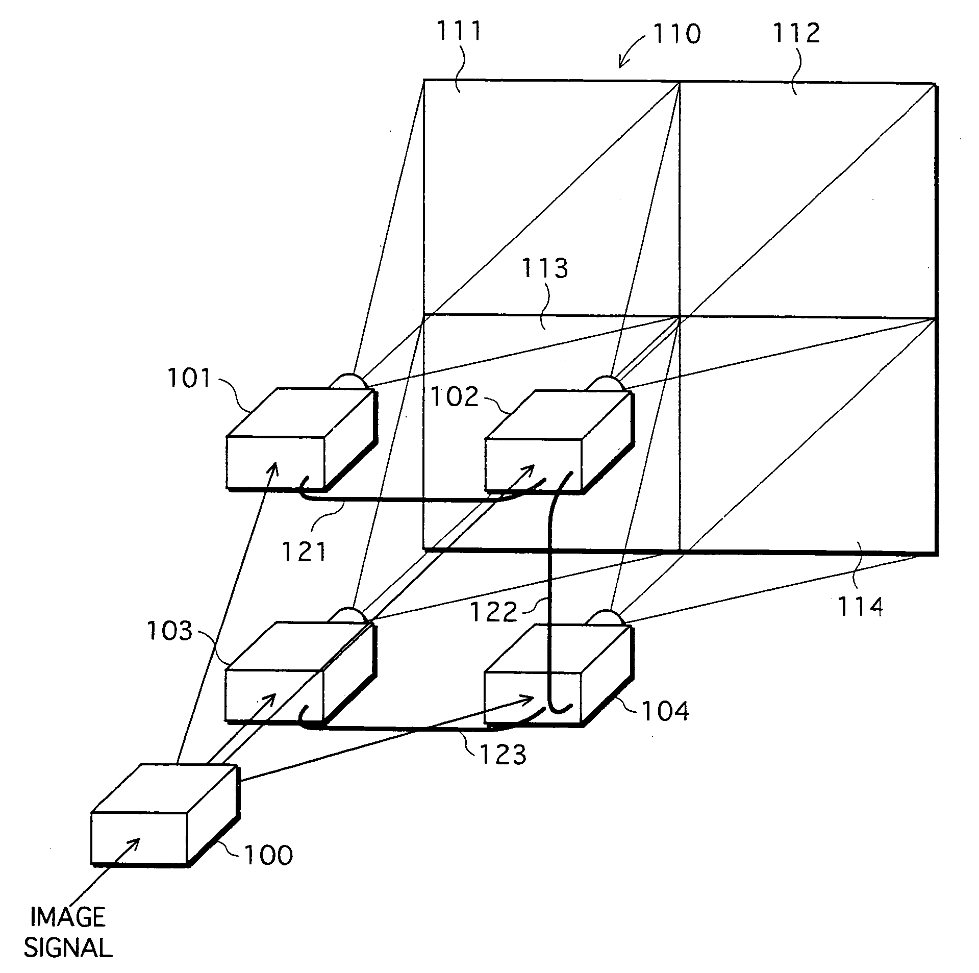 Image display devices, multi-display device, and luminance management device