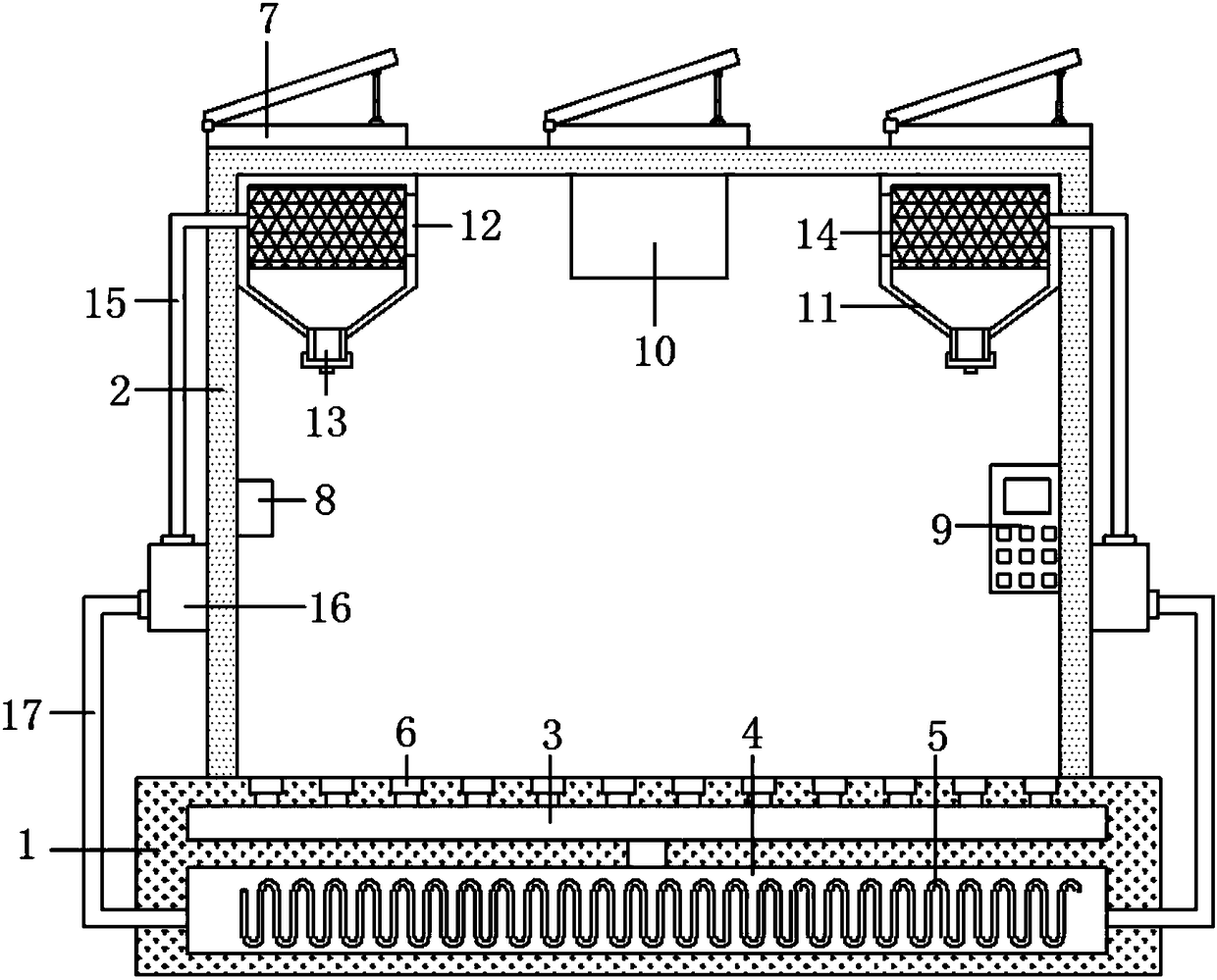 Textile workshop temperature adjusting device and adjusting method thereof