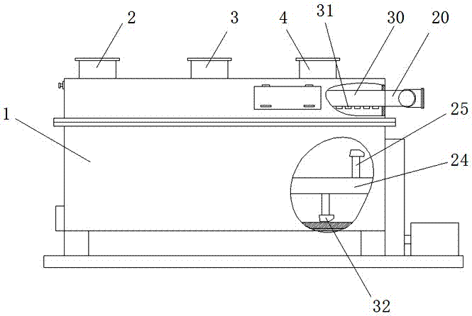 Intermittent feeding assembly device of cement mixing tank and production method thereof