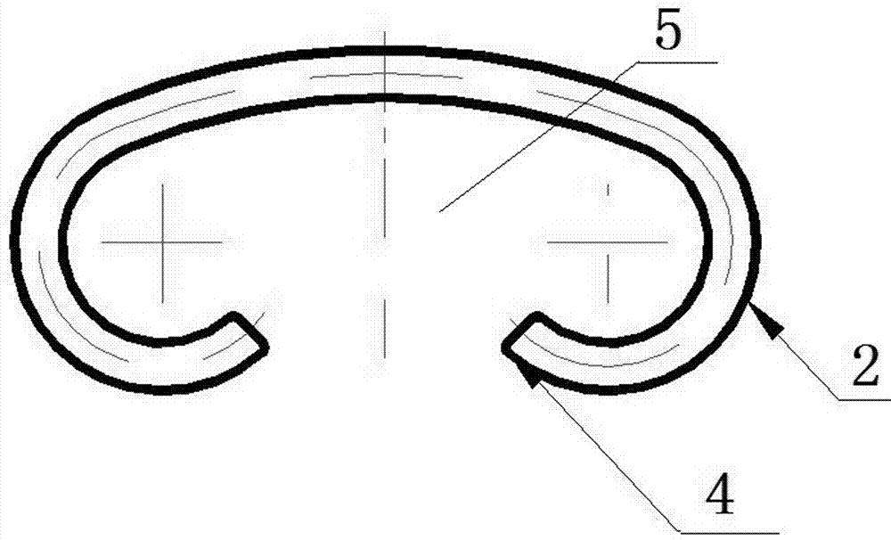 A breastbone fixer with a memory alloy wire sing beam provided with a pair of embracing arms