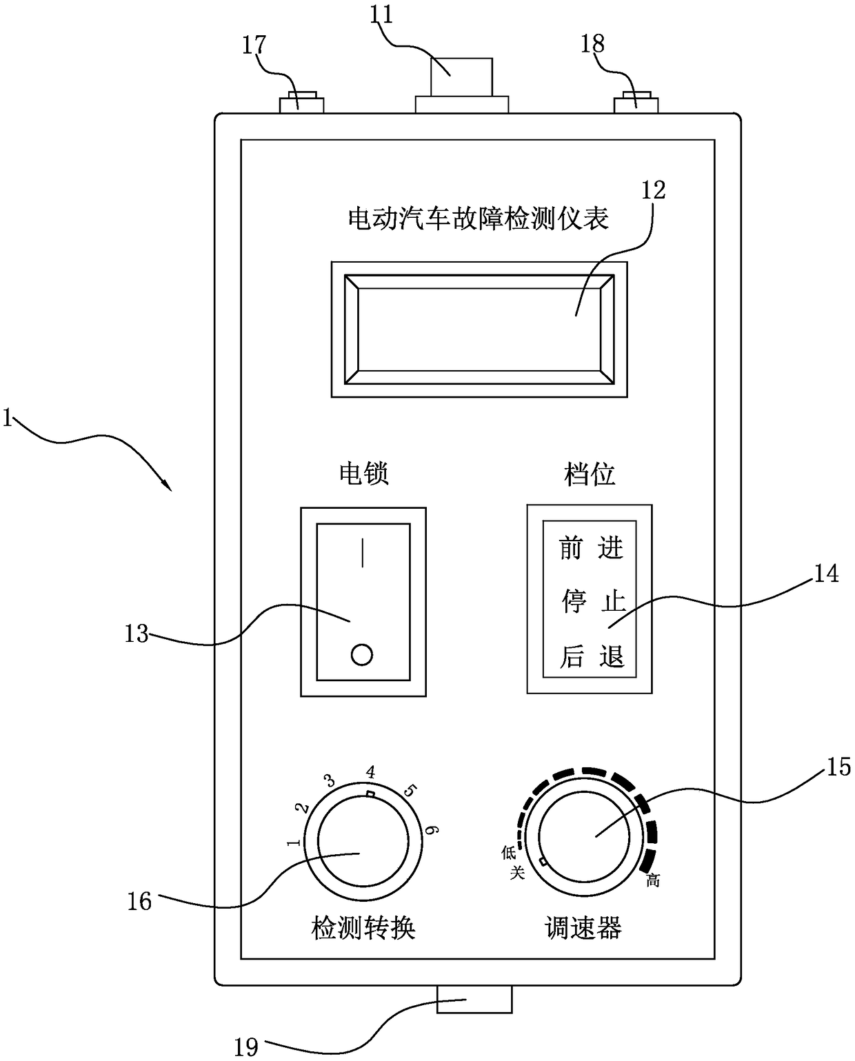 Fault detection instrument of electromobile and fault detecting method