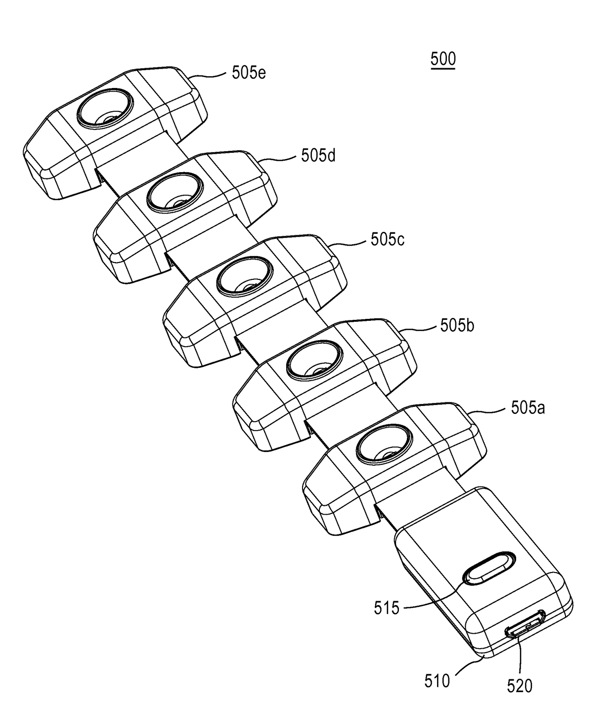 Multi-element flexible strap light