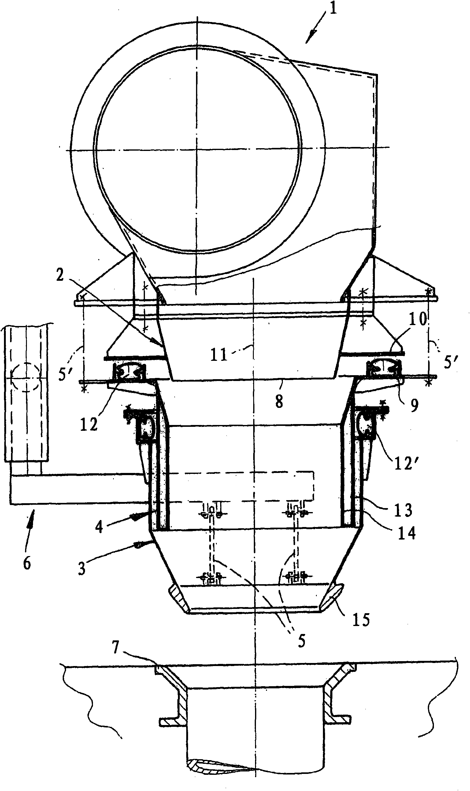 Telescopic chute for charging coke ovens