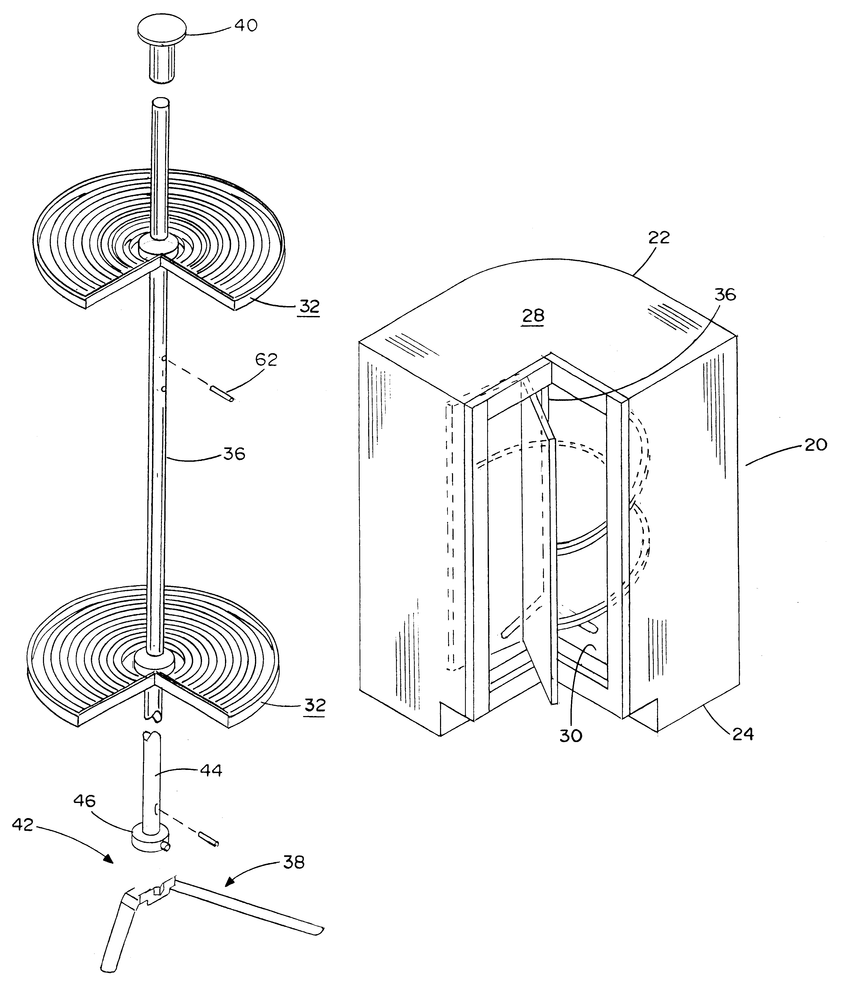 Rotary shelf mechanism