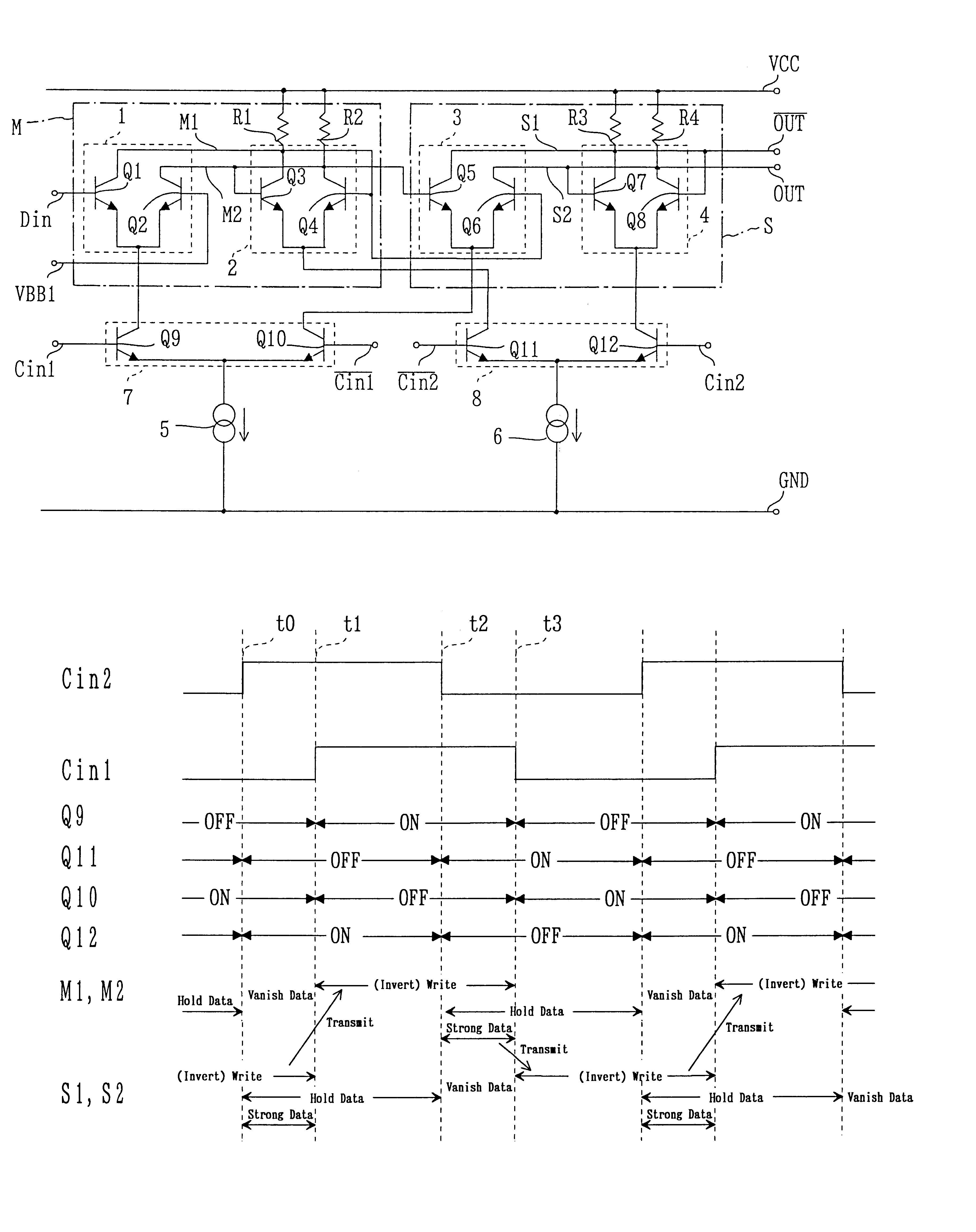 D-type flip-flop circiut