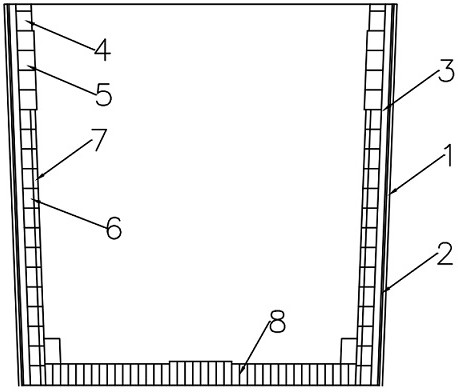 Composite steel ladle free of calcium treatment process