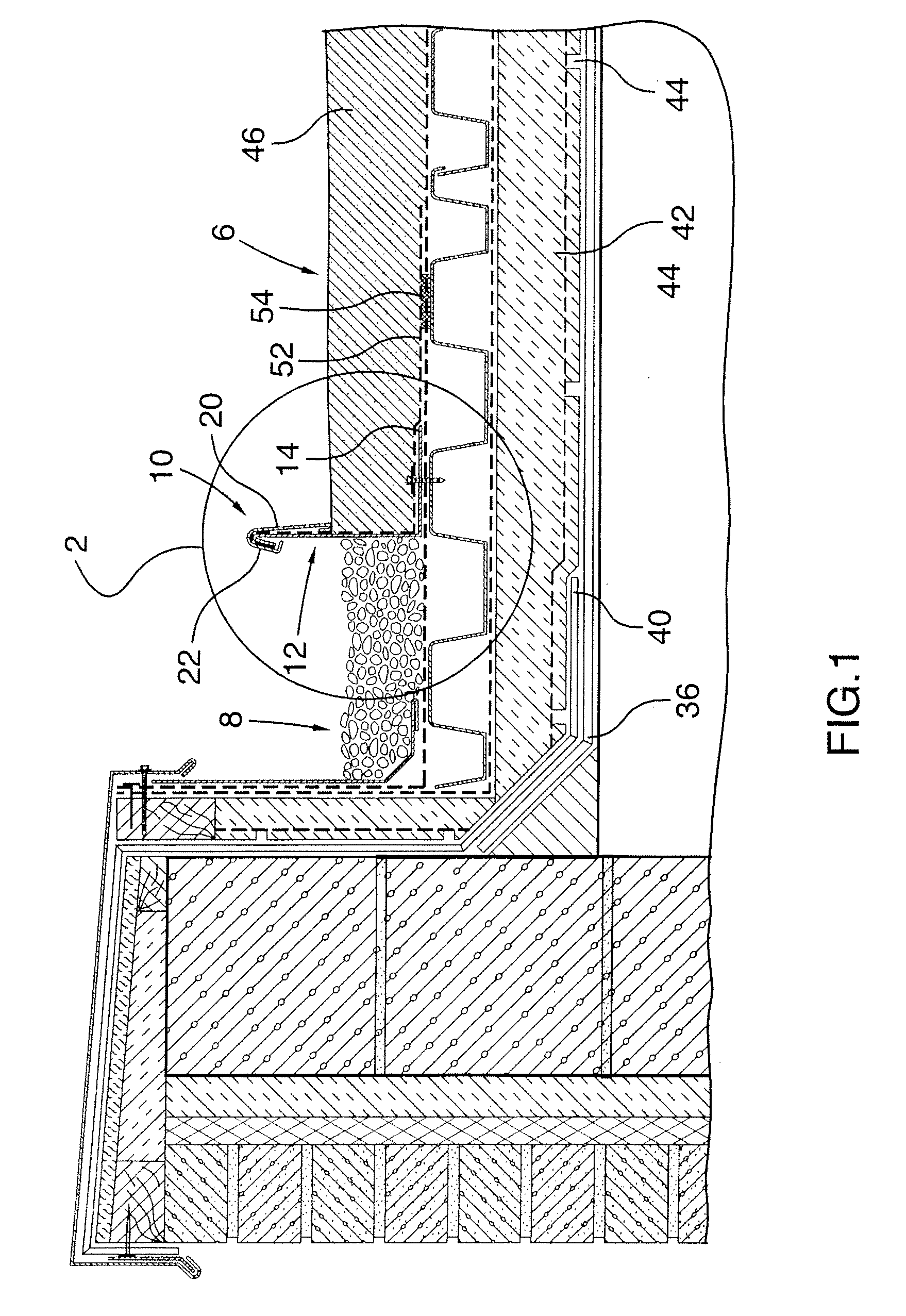 Green roof edging and restraint system