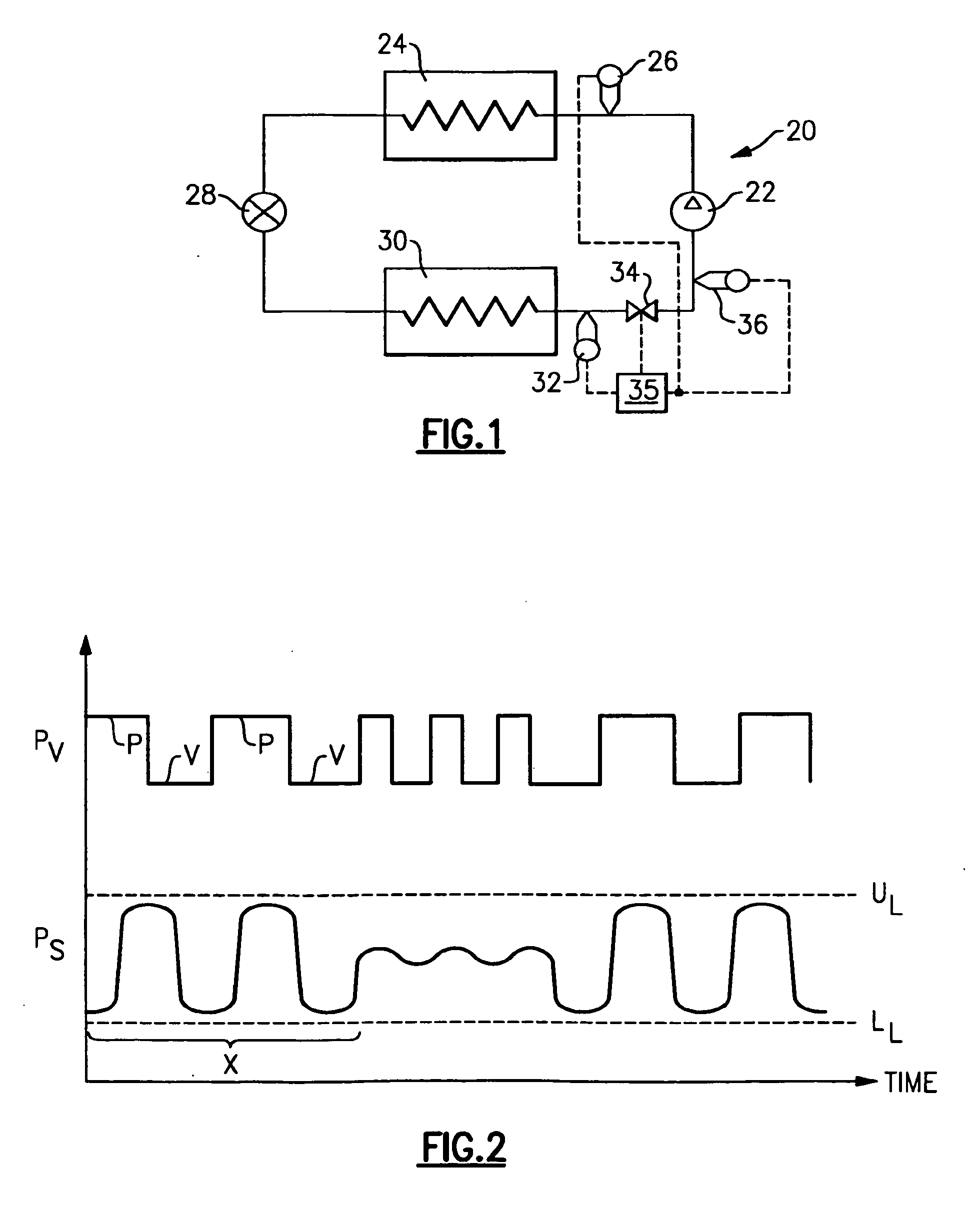 Suction valve pulse width modulation control based on evaporator or condenser pressure