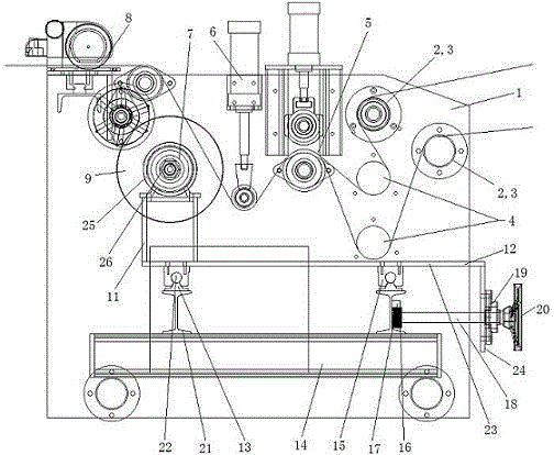 Double-layer cloth spreader with precision slitting mechanism