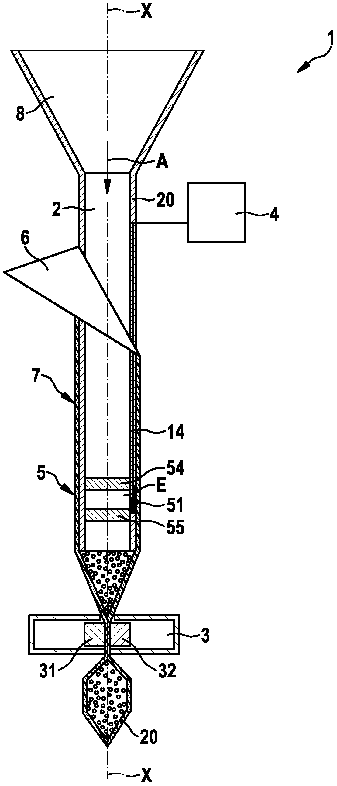 Tubular bag machine for filling a product