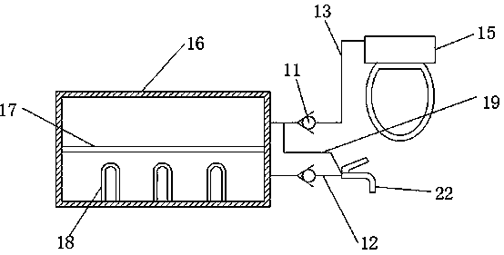 Water pressurization system used after sewage purification