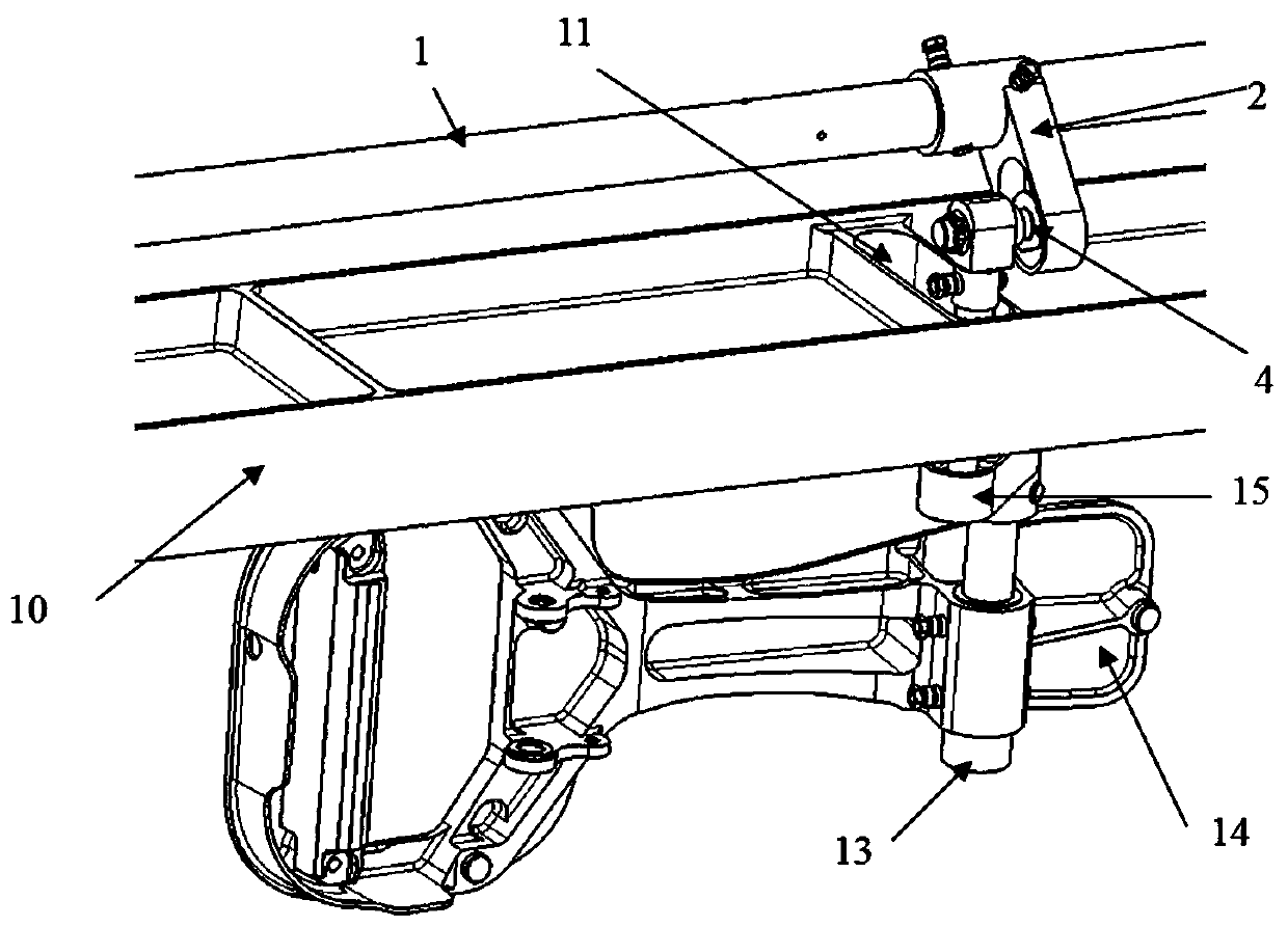 A transmission mechanism for the handle outside the cabin door