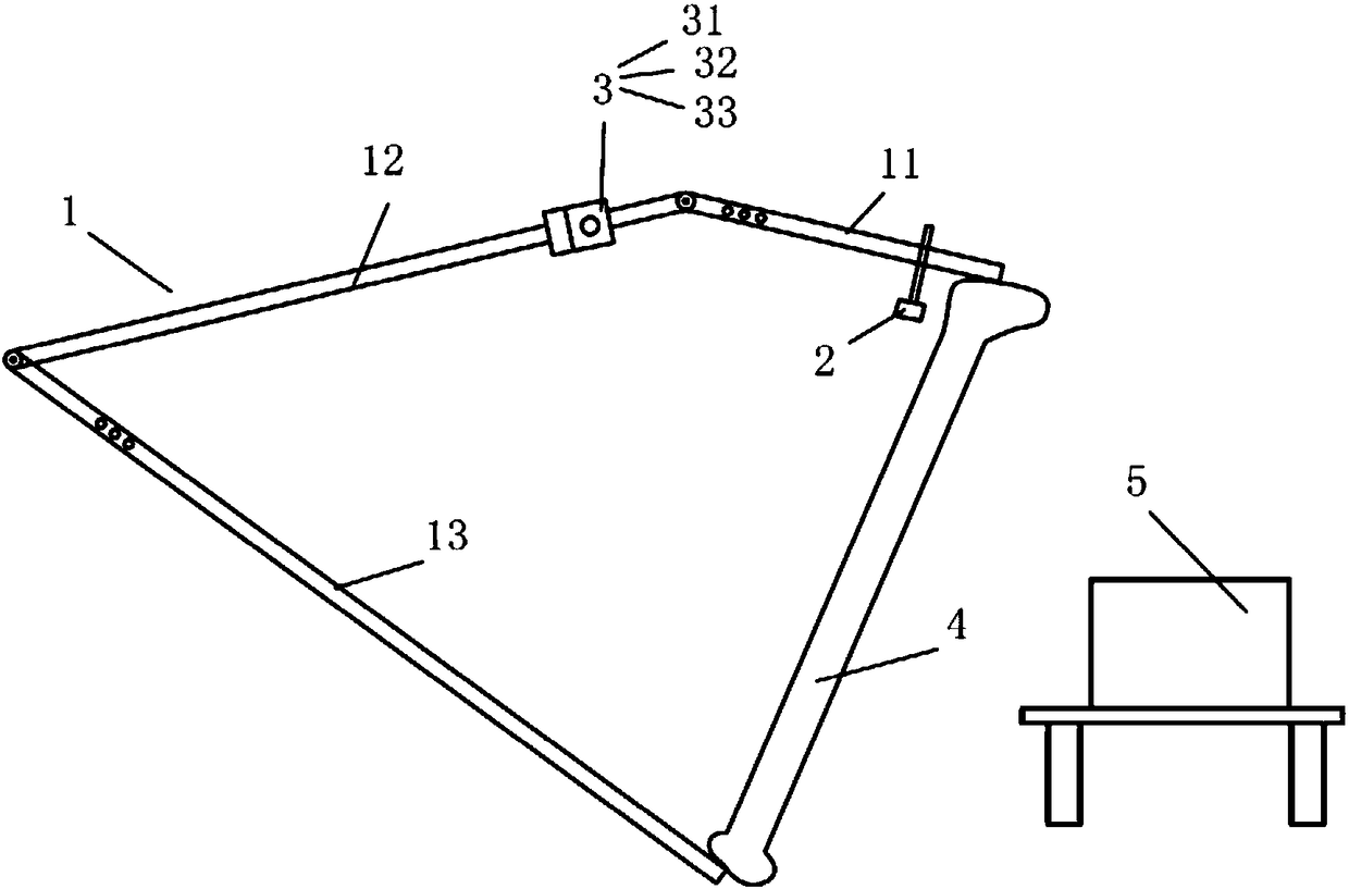 Angle measurement device and method for tibial osteotomy in total knee replacement