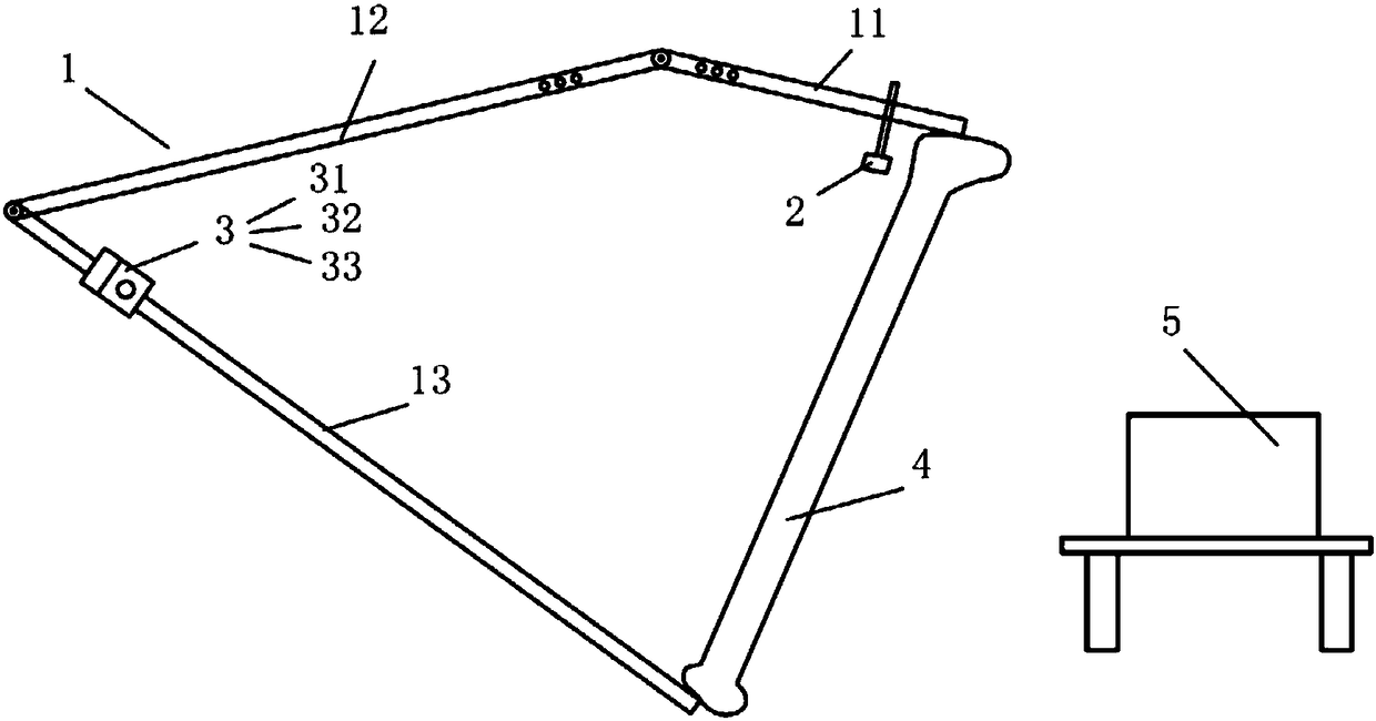 Angle measurement device and method for tibial osteotomy in total knee replacement