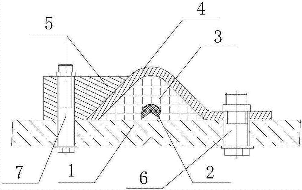 Cutting and separating device of fiber-reinforced composite material structure