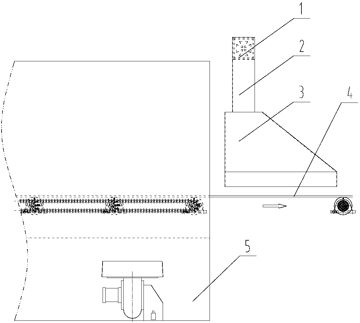 Smoke exhaust device of glue hanging machine of carpet