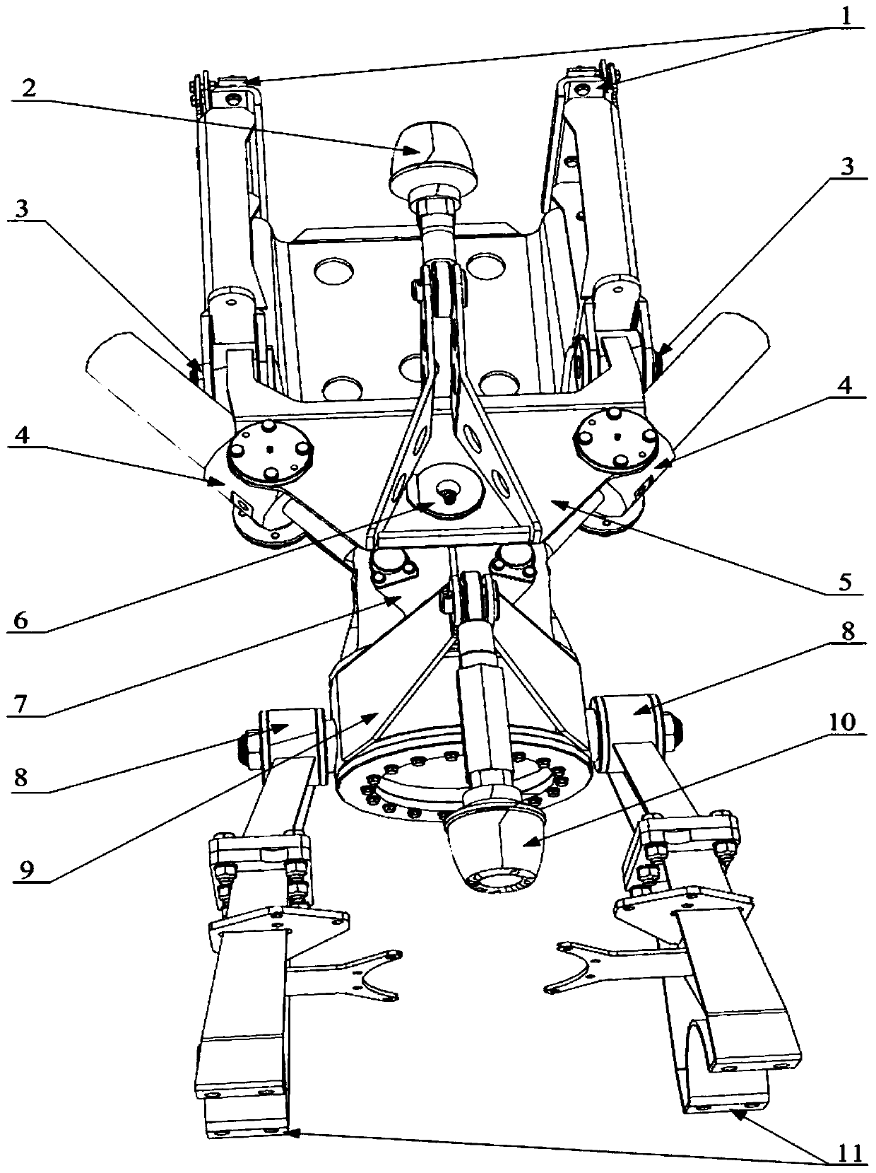 A tracked all-terrain vehicle articulated steering device