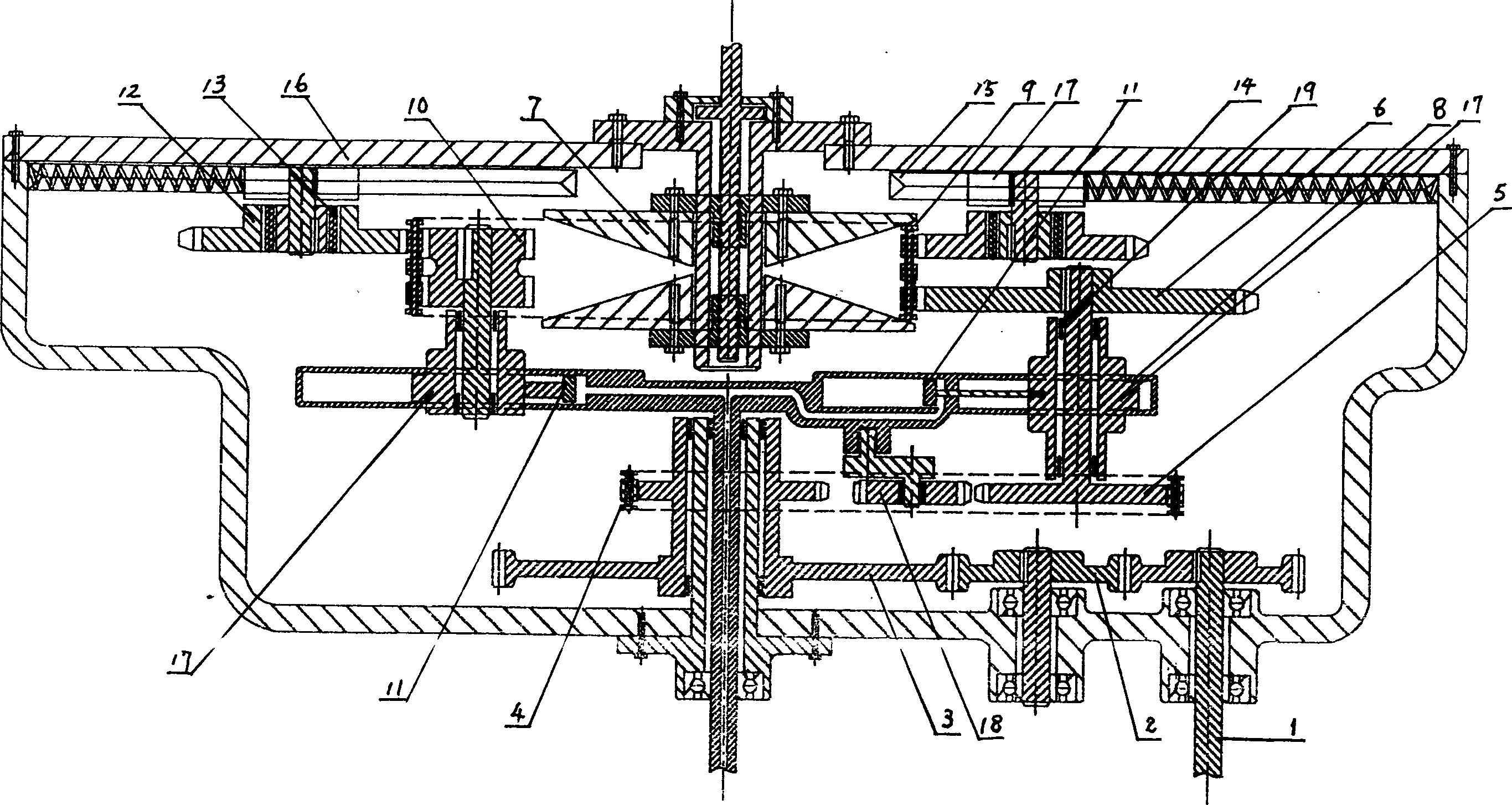 Mechanical intermeshing driven stepless gear