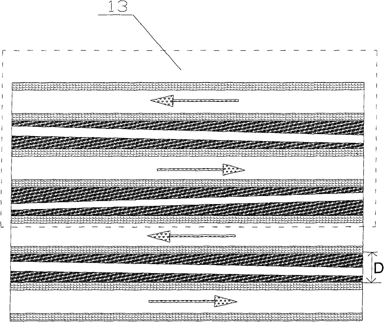 Plate type ice storage trough