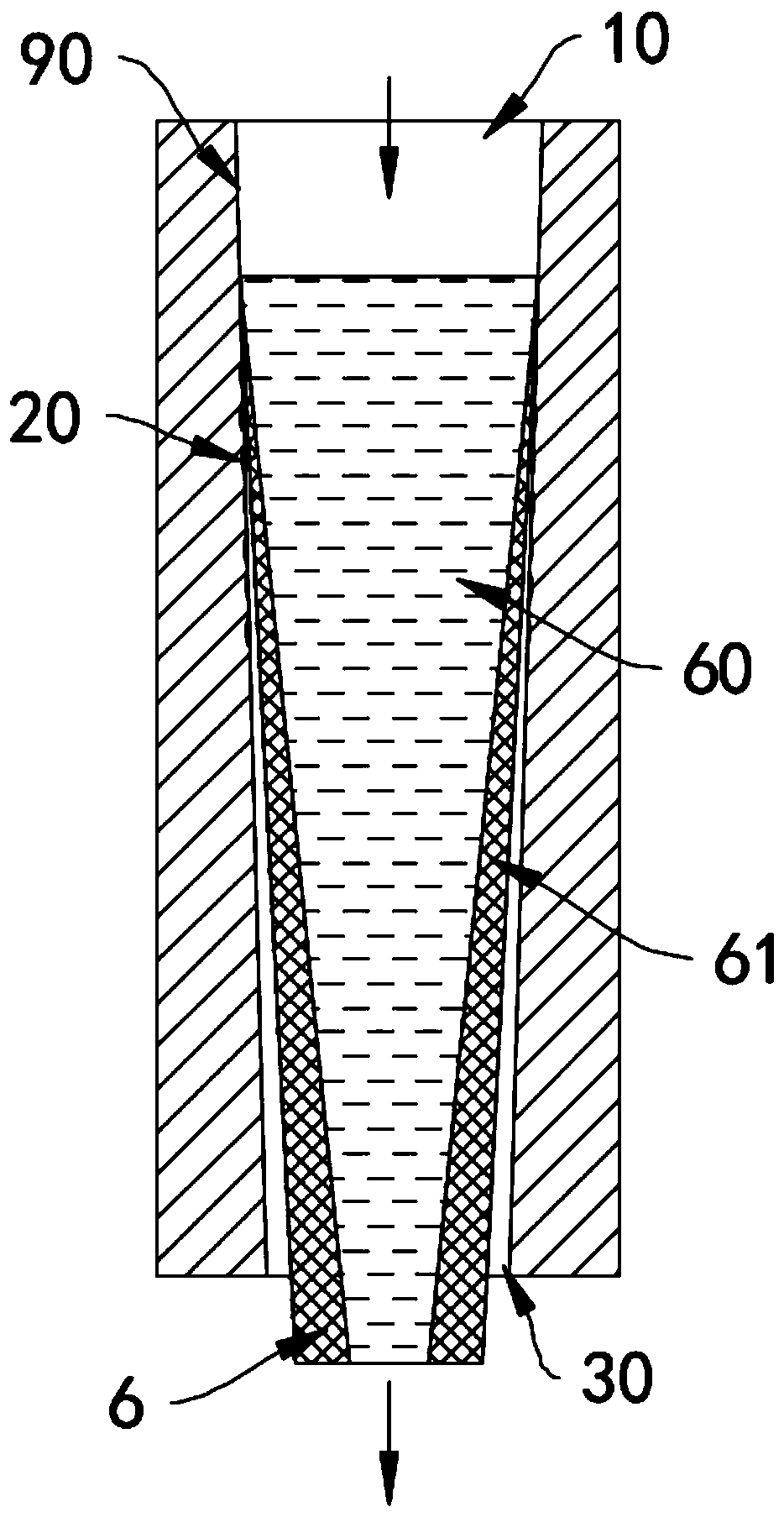 Method for promoting crystal growth of casting blank in crystallizer and crystallizer thereof