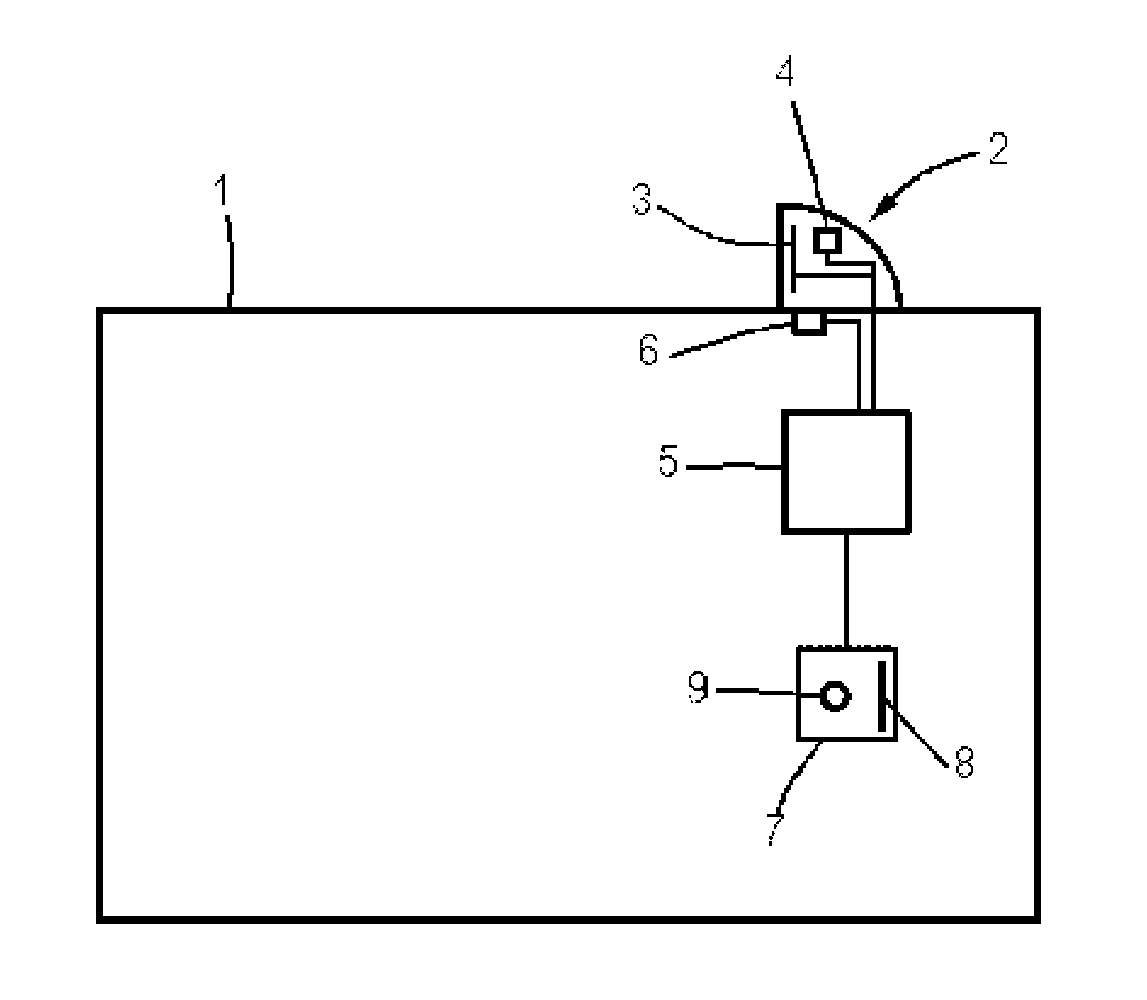 Motor vehicle comprising an electronic rear-view mirror