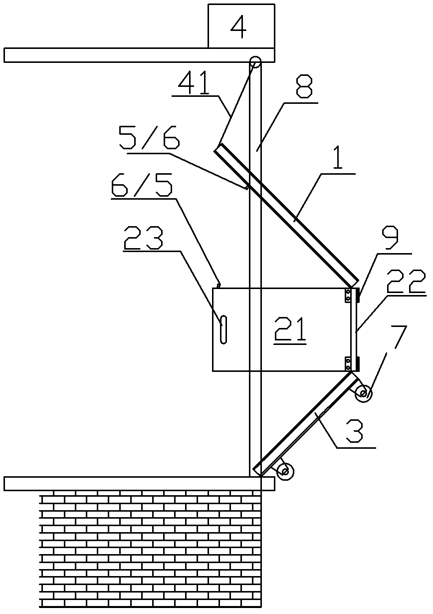 Window type invisible escape device