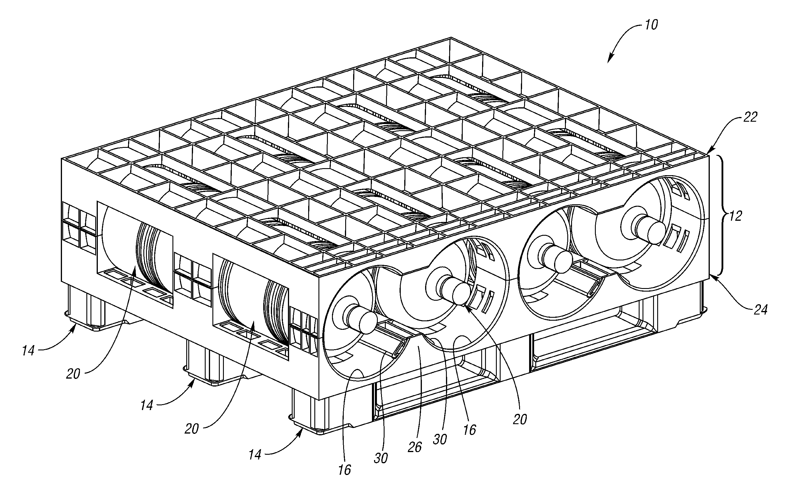 Rack for containers