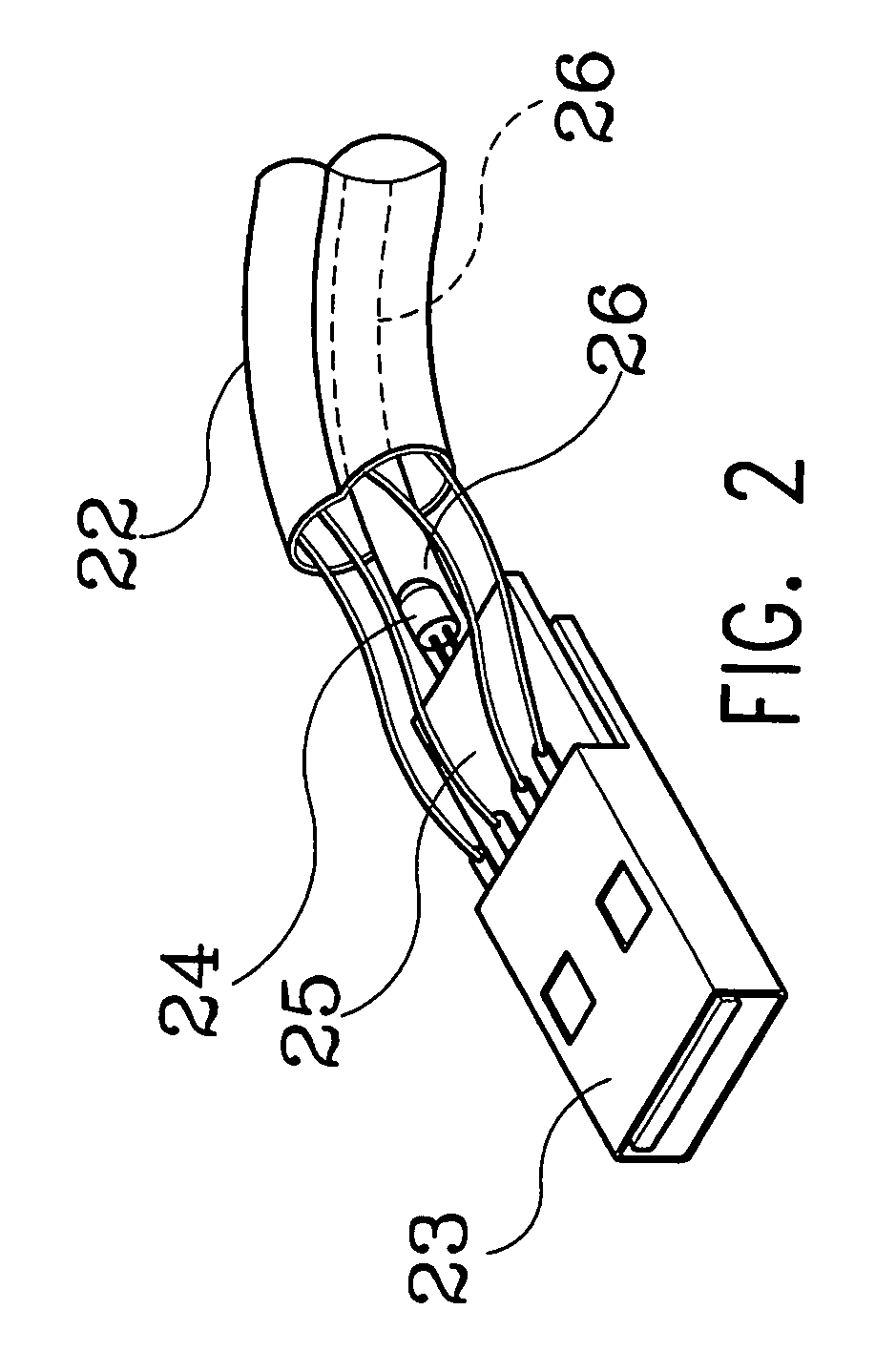 Indicator circuit arrangement of a transmission cable for computer