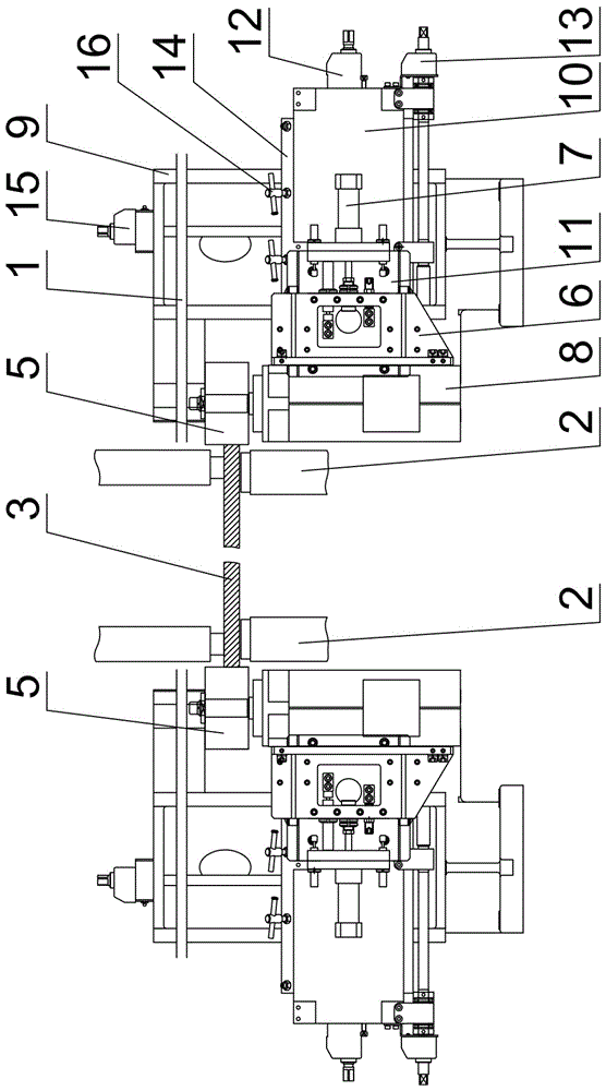 Woodworking double-end milling and skip milling device for ensuring end and corner processing precision of wood materials