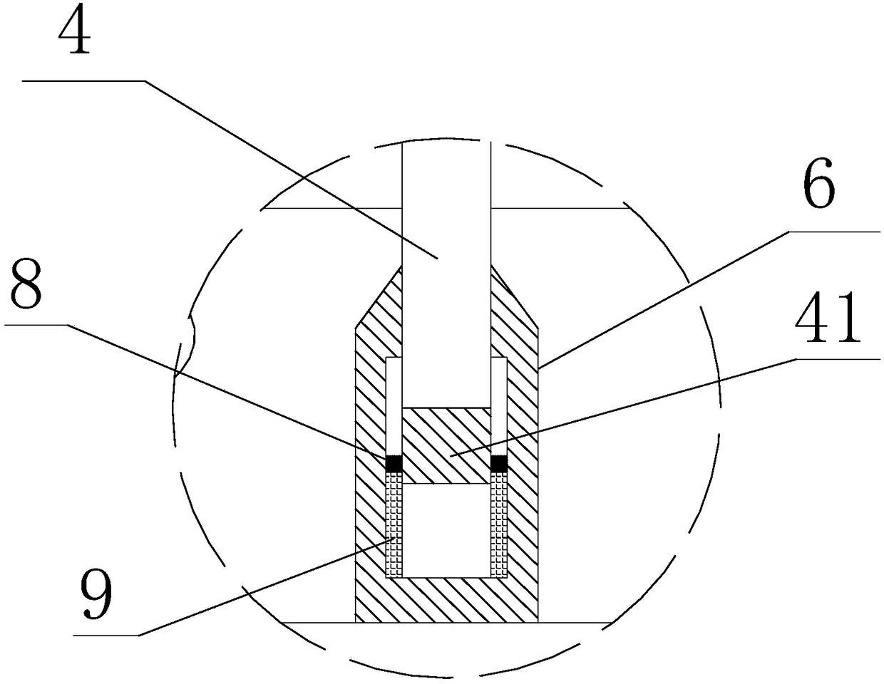 Vertical, automatic-cutoff and explosion-proof capacitor