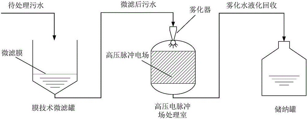 Industrial sewage treatment technique and system based on high-voltage nanosecond pulsed electric field technology