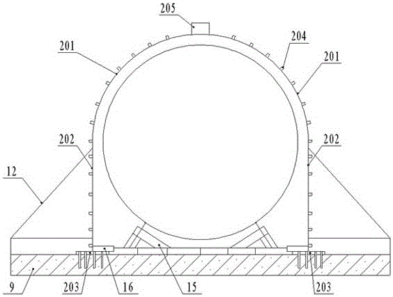 Construction device and construction method for shield tunneling machine starting