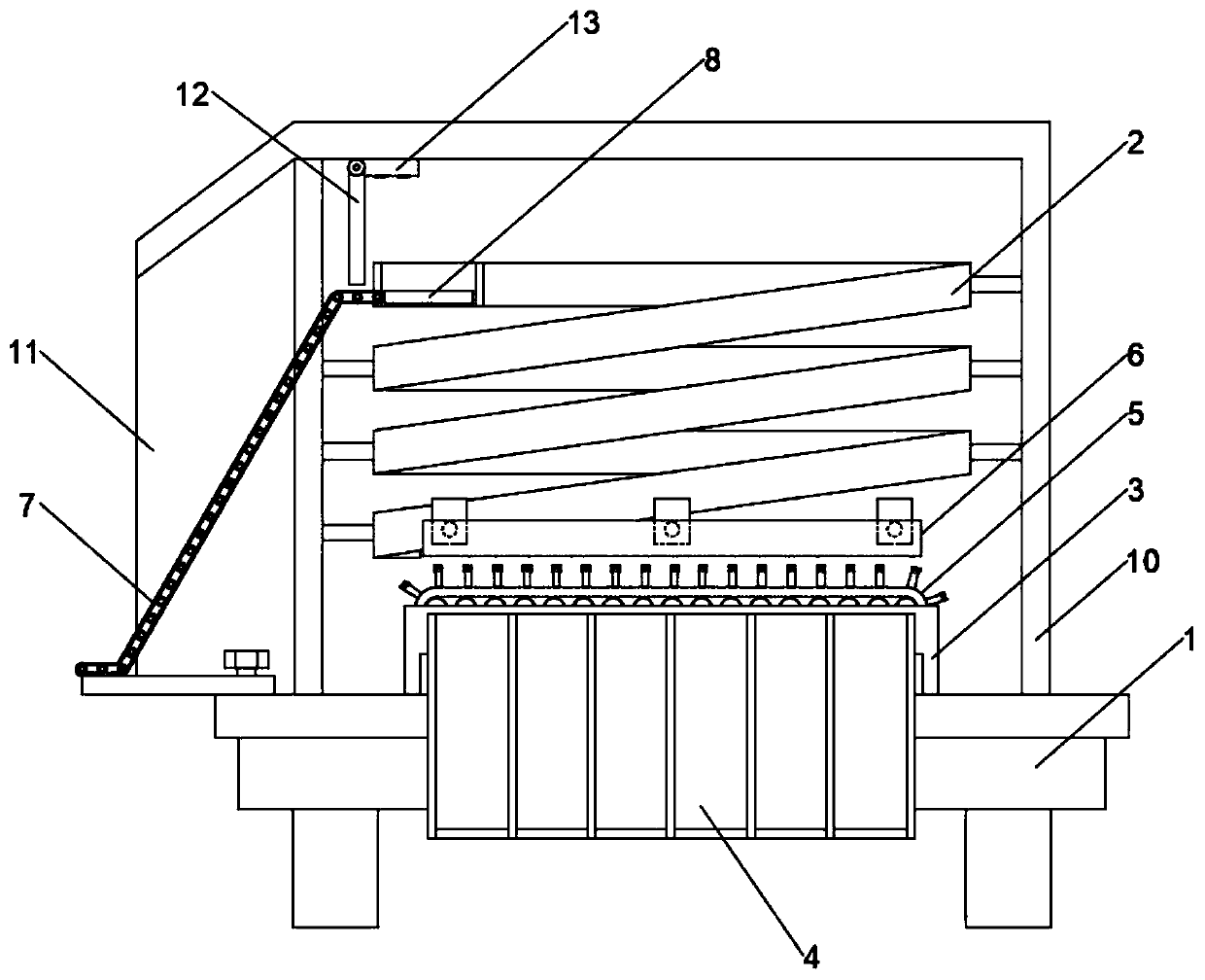 Roadbed soil and stone mixed filling equipment and method