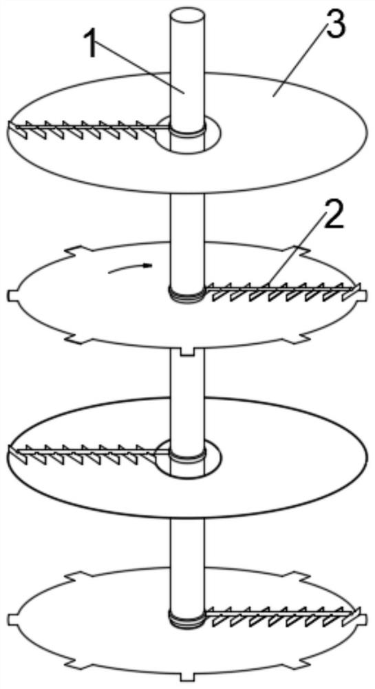 A sludge fermentation and stirring device