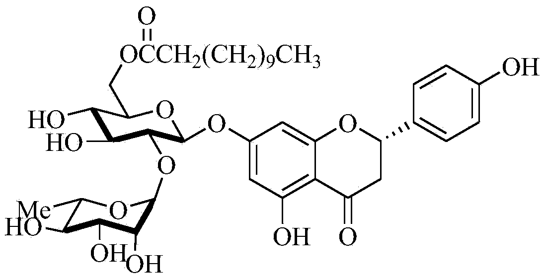 Method for synthesizing 6''-O-lauroyl-naringin ester on line by using lipase as catalyst