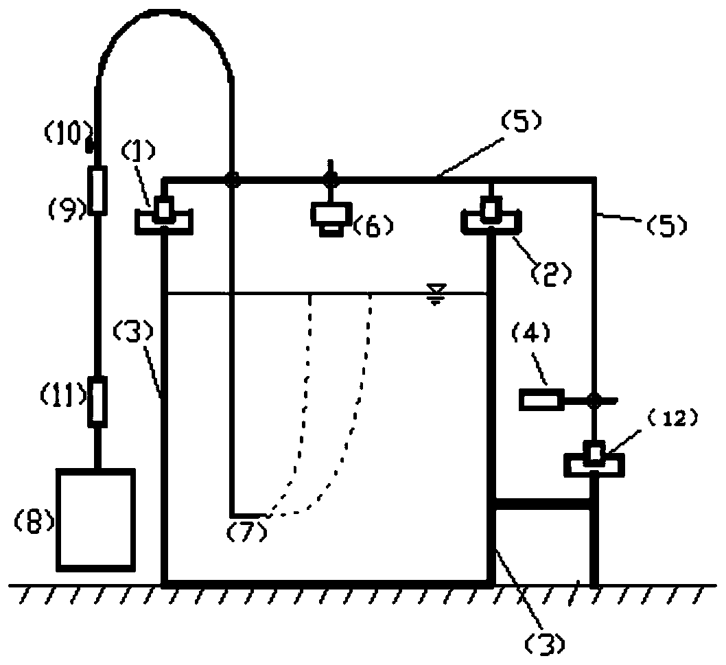 Buoyancy lift measuring device for underwater thermal jet