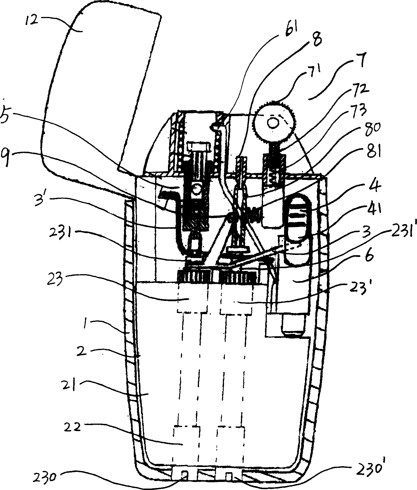 Multiple-flame lighter