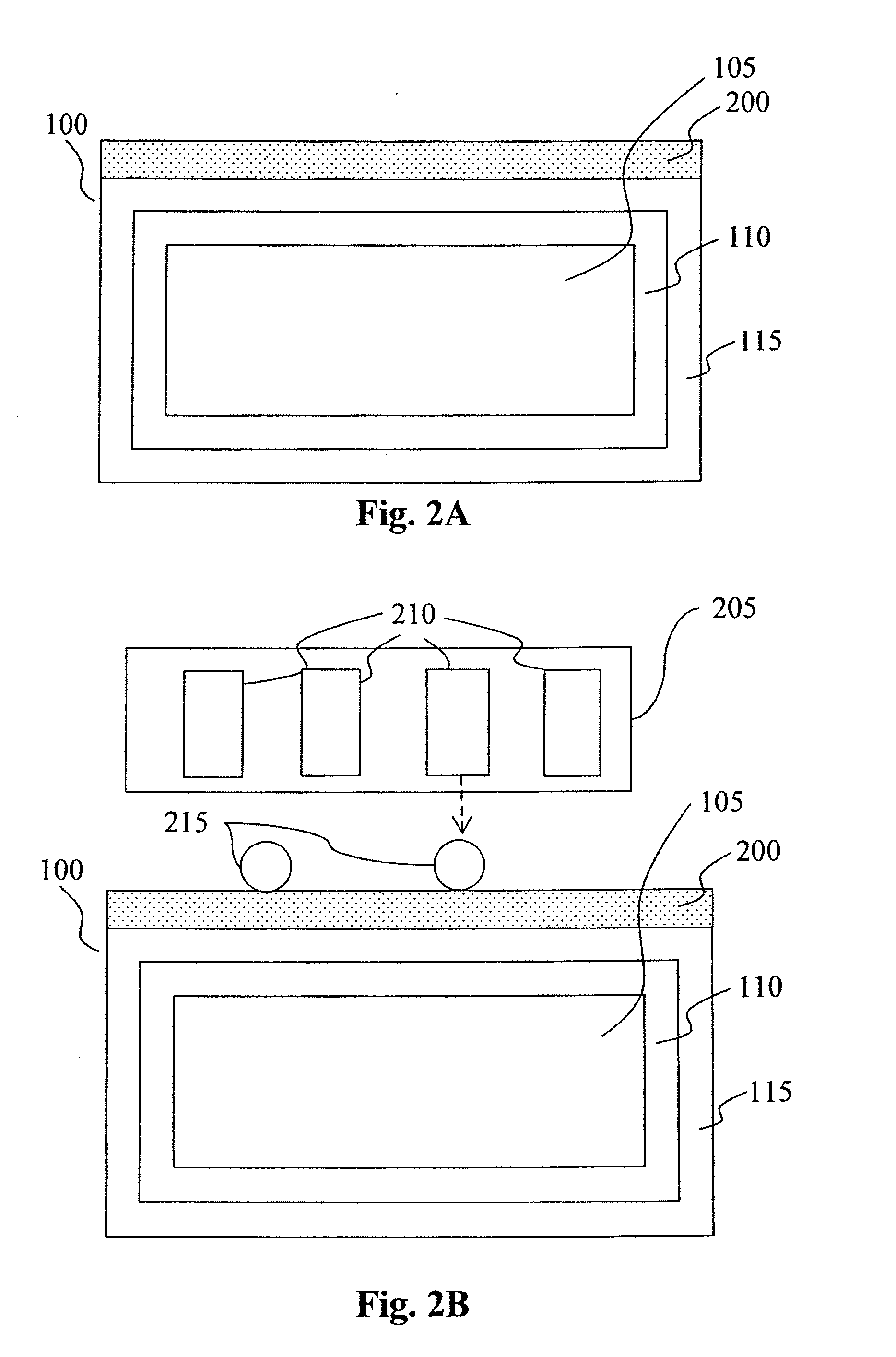 Method of forming openings in selected material