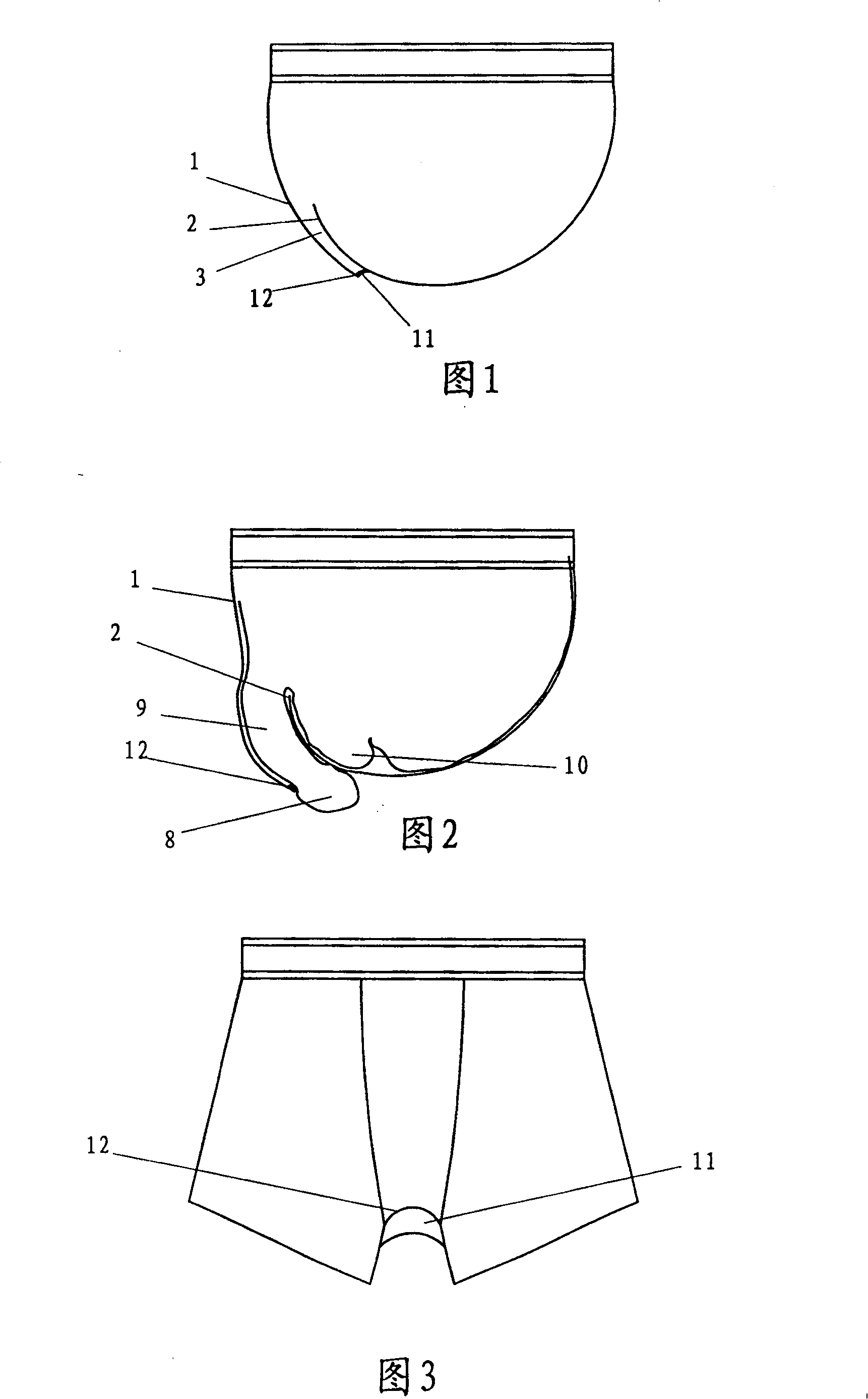 Health-care underpants for men and use method thereof