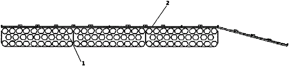 Inflatable floating bridge