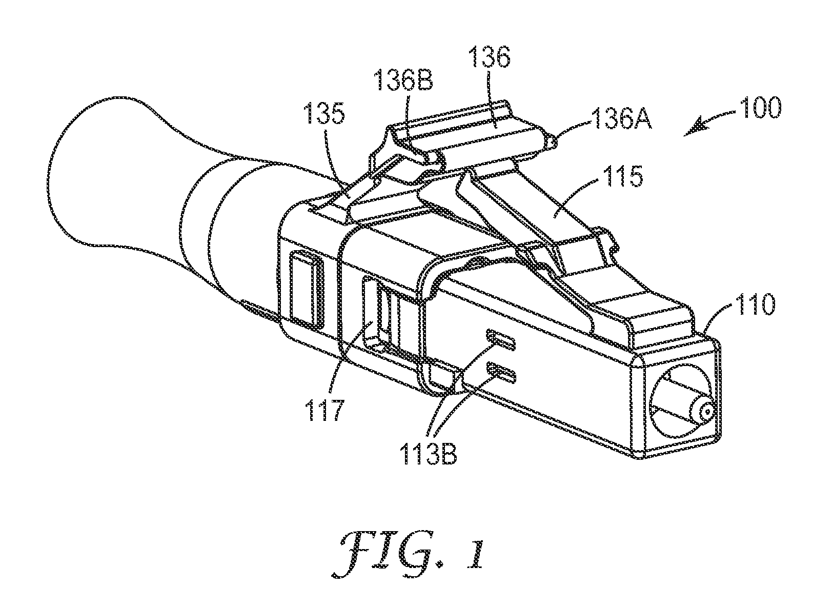 Field terminable LC format optical connector with splice element