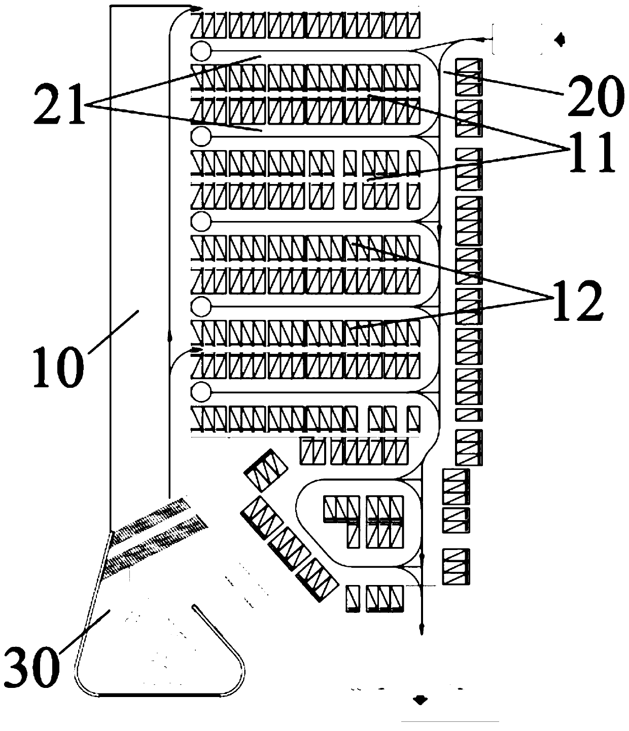 Pick-up and drop-off terminal, pick-up and drop-off management system, and implementation method of pick-up and drop-off management system