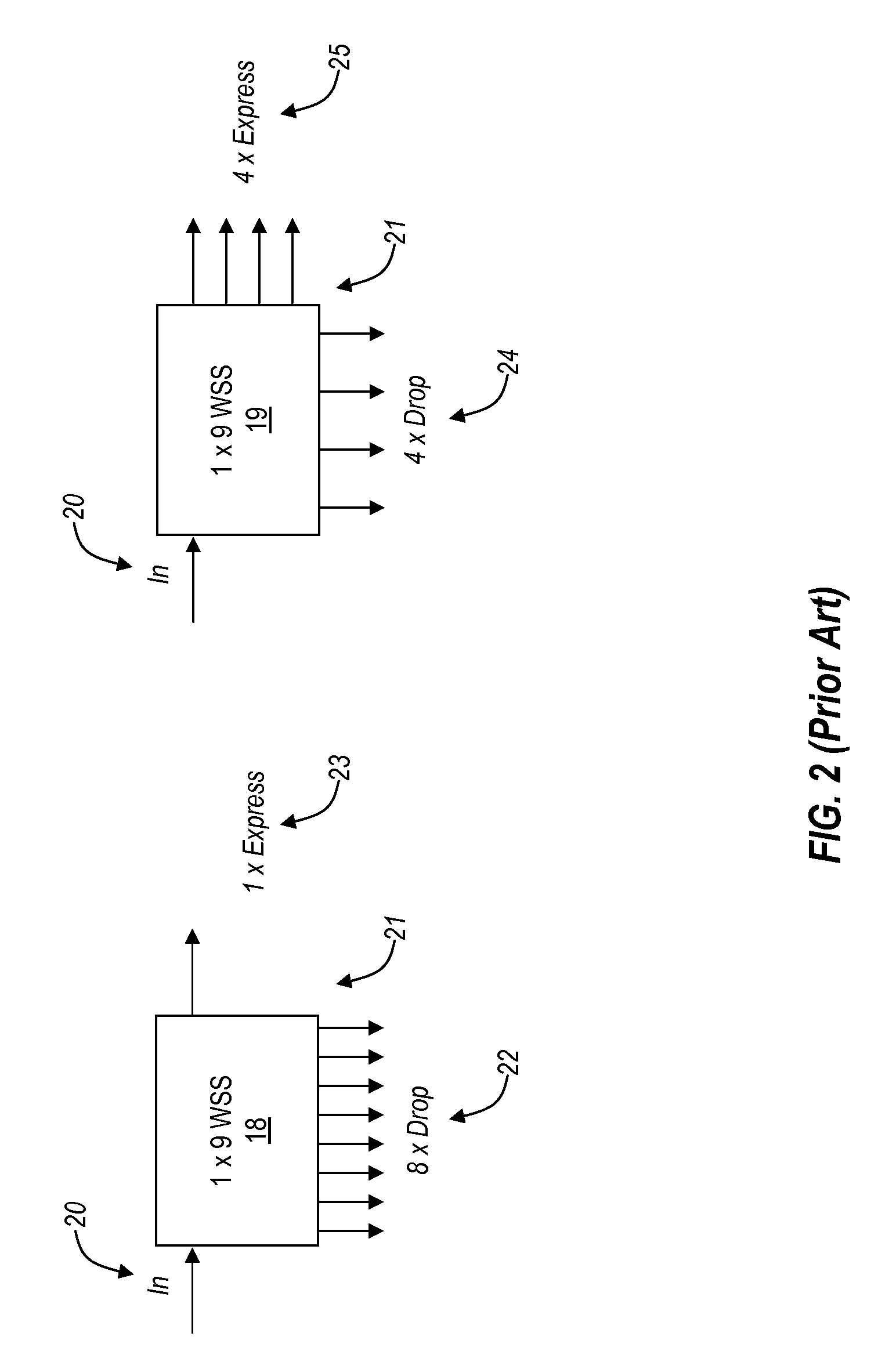 Wavelength-switched optical add-drop multiplexer with wavelength broadcasting capability