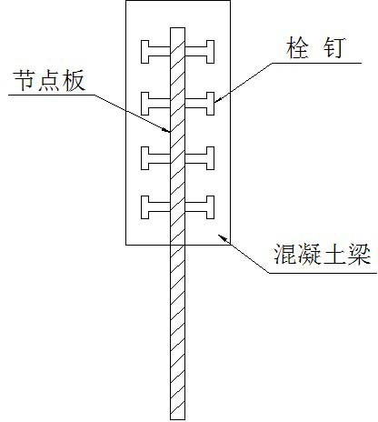 Joint of buckling restrained brace and concrete beam