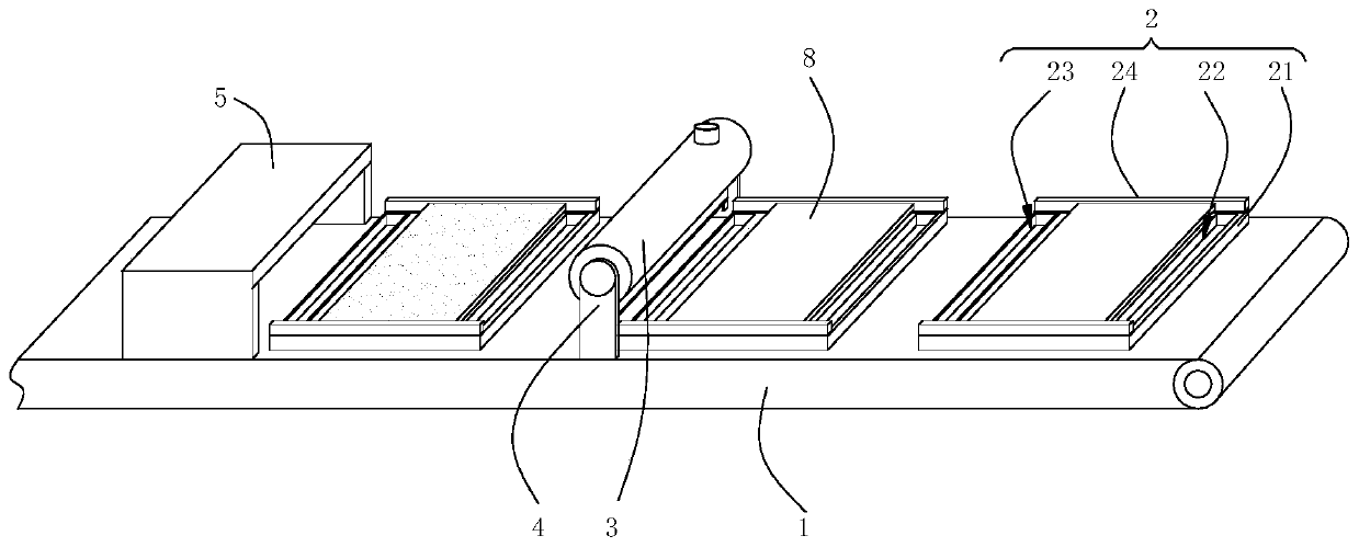 Production process for perspective glass