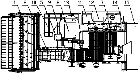 Large-feed-amount crawler-type cutting cross-flow multi-roller combined harvester