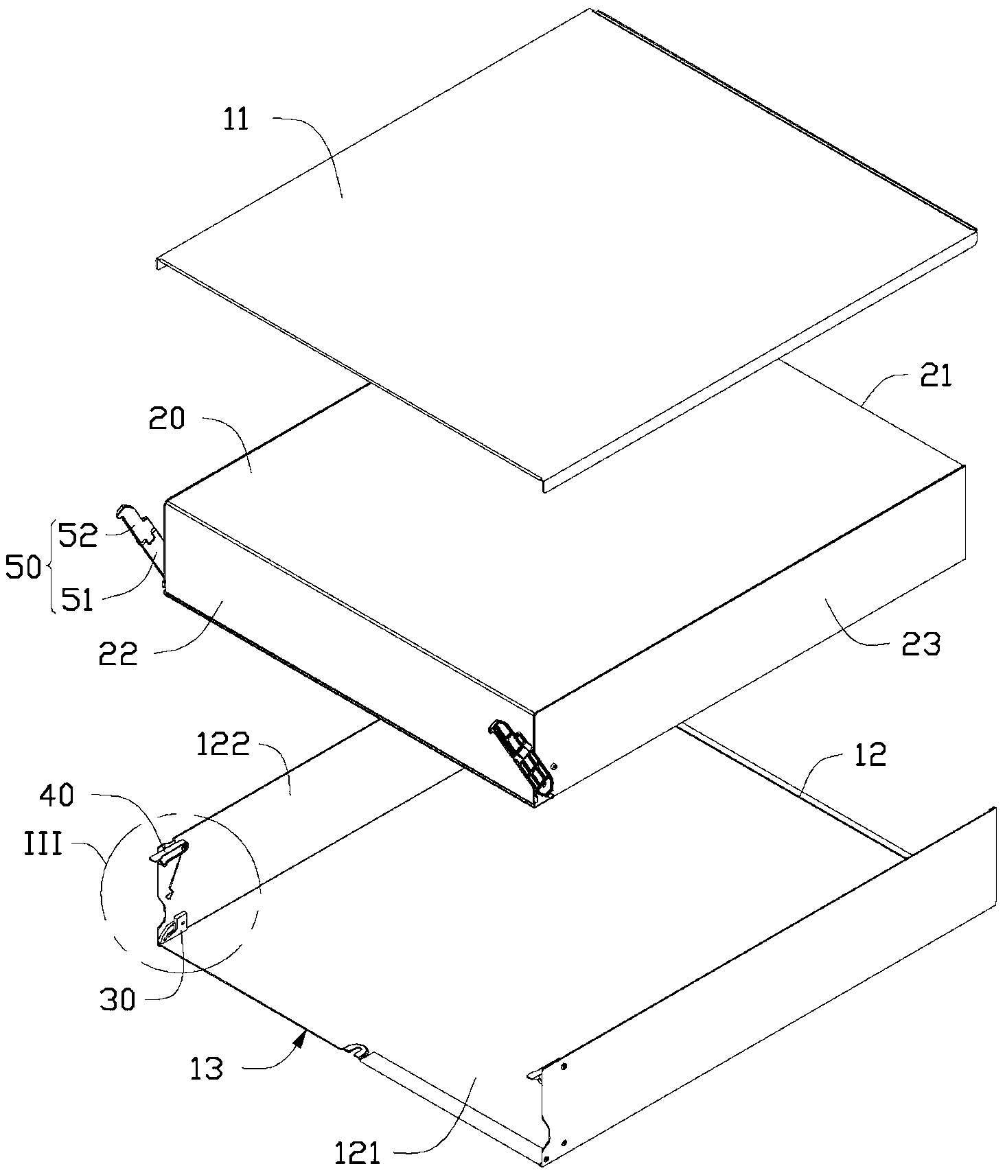 Electronic module drawing-out device