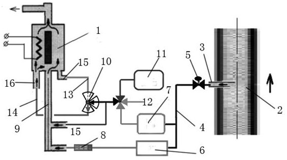 Online circulating hydrogen analysis detector