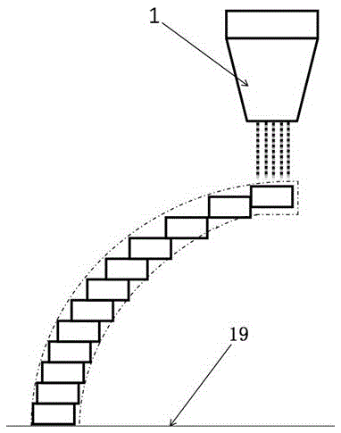 A method and device for synchronous powder feeding space laser processing and three-dimensional forming